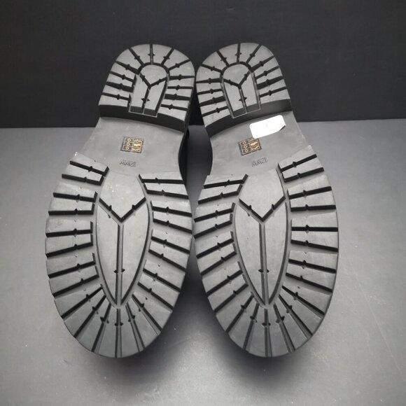 NWOT Penningtons Ladies Size 12WW Black Faux Leather Chunky Sole Loafers - Picture 5 of 9